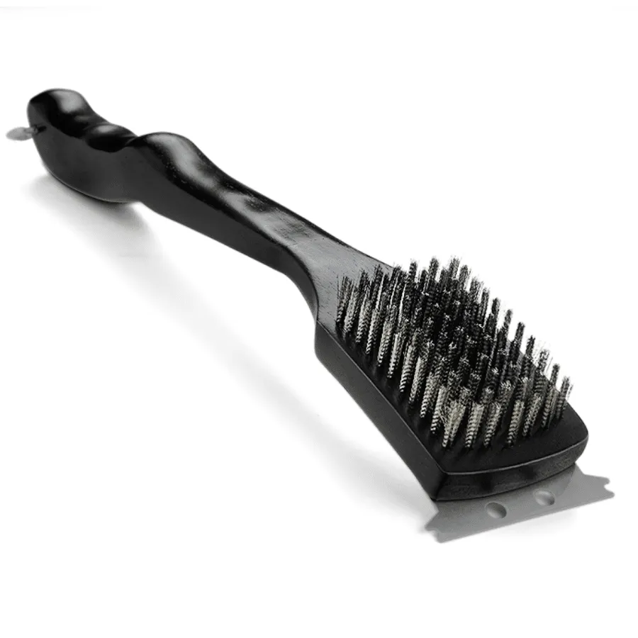 Cepillo Napoleon negro cerdas de acero inoxidable para parrilla 46 cm