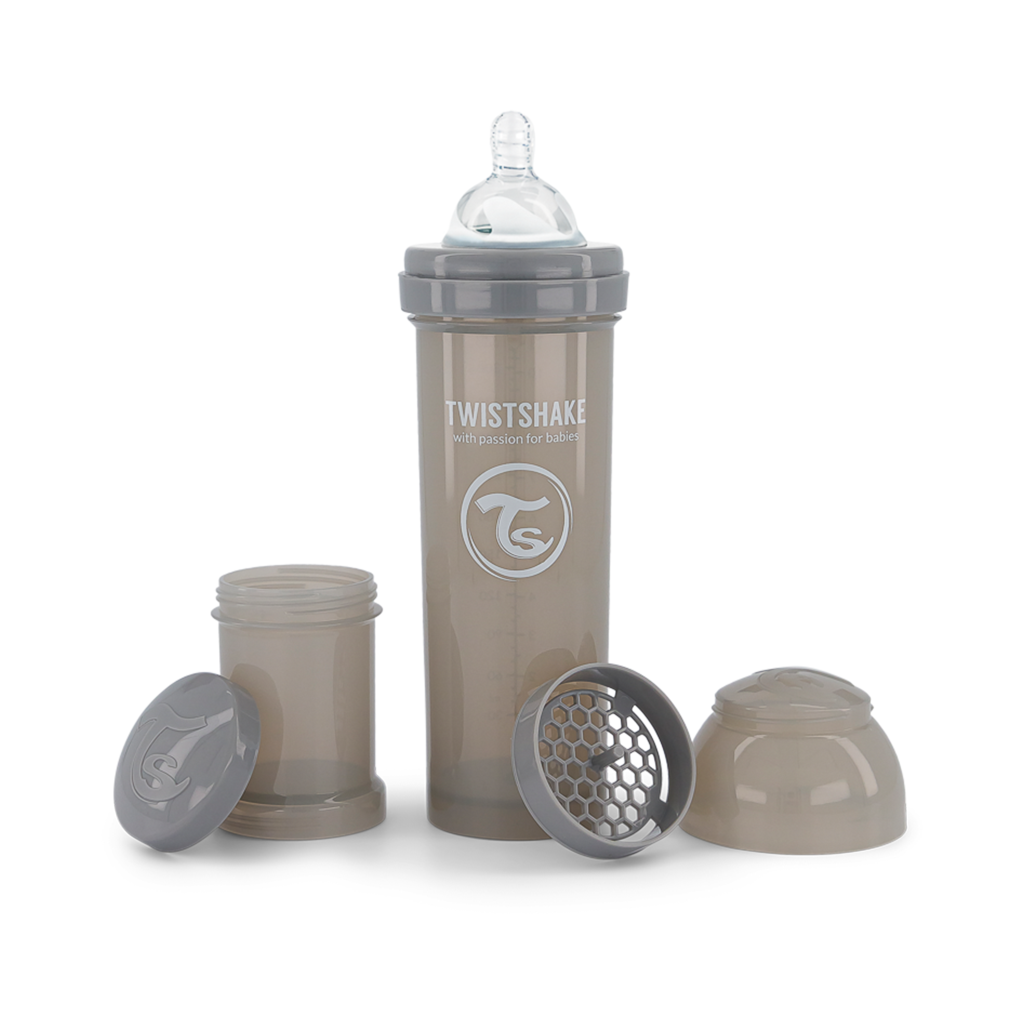 BIBERON ANTI-COLICOS 330 ML GRIS TWISTSHAKE - Imagen 2