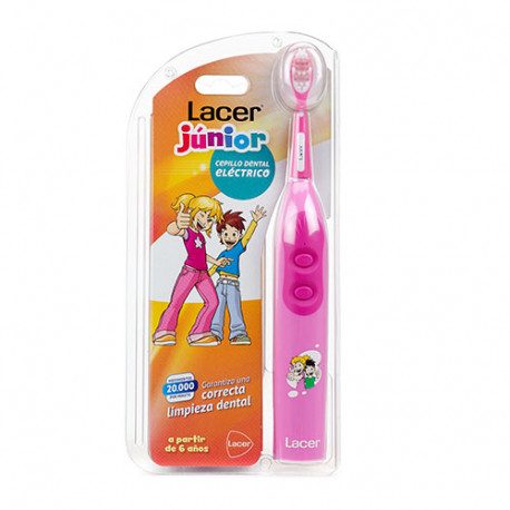 Lacer Junior Cepillo Eléctrico Recargable Rosa - Imagen 2