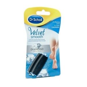 Scholl Recambio Lima Velvet Smooth Diamond Crystals Durezas Leves 2 unidades