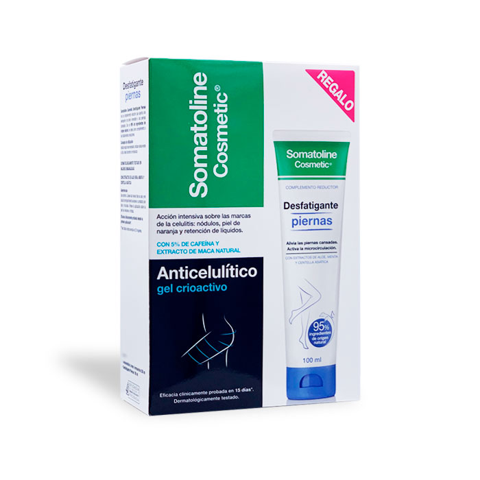 Somatoline Cosmetic Anticelulitico Gel Crioactivo 250ml + Desfatigante Piernas 100ml - Imagen 2